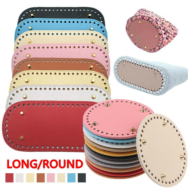 1Pc Round bottom for knitting bag pu leather 40 holes women bag DIY accessoryVvV