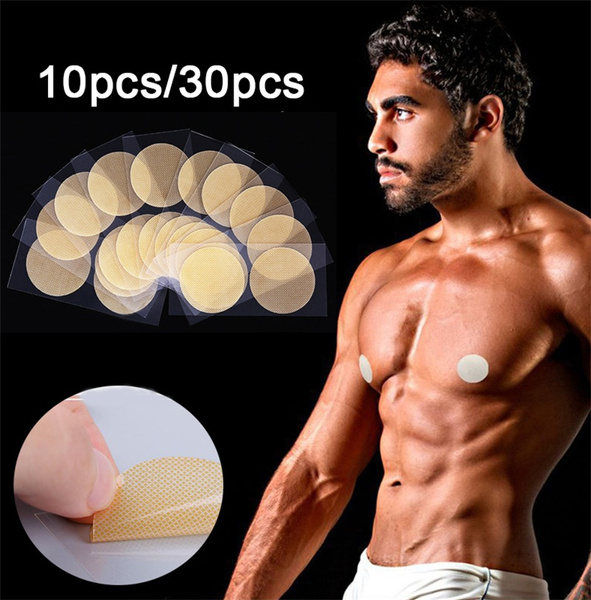 Men's Nipple Chest Stickers Anti-dew Point Anti-motion Friction Waterproof  and Breathable Nipple Cover Adhesive Underwear Stickers Chest Pad