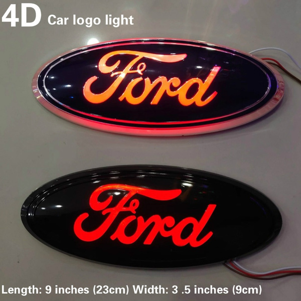 4D Car Logo Badge LED Light Ford F150 F250 Explorer Range 9 Inch