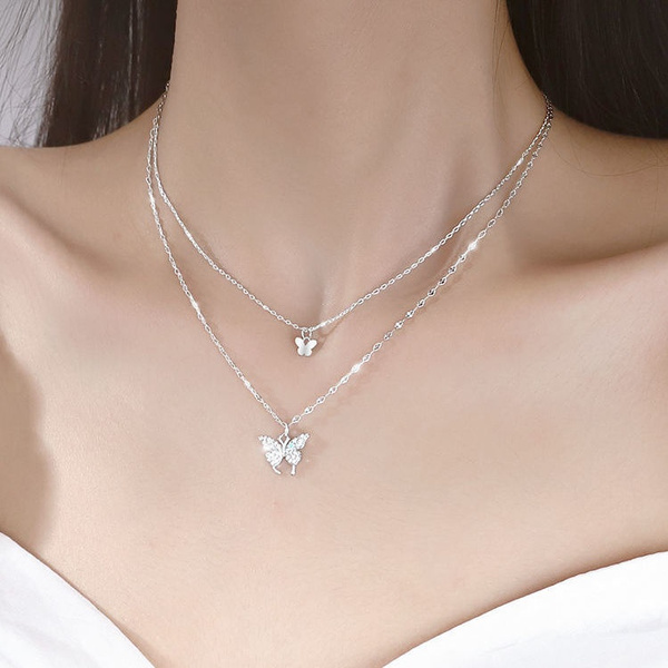 diamond chain with butterflies