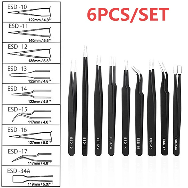 Hand Tools Precision Anti Static Tweezers For Electronics