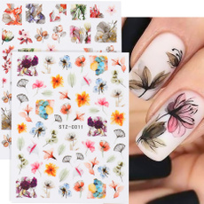 nail decoration, butterfly, nail decals, Flowers