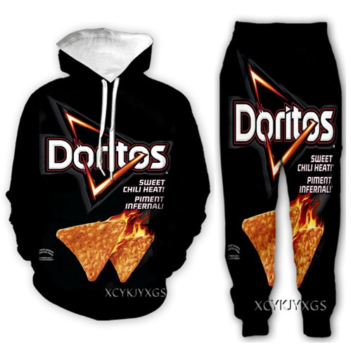 Doritos Funny 3D All Over Print Tracksuits hoodie Sweatshirts joggers pants Suit Women Men YF728