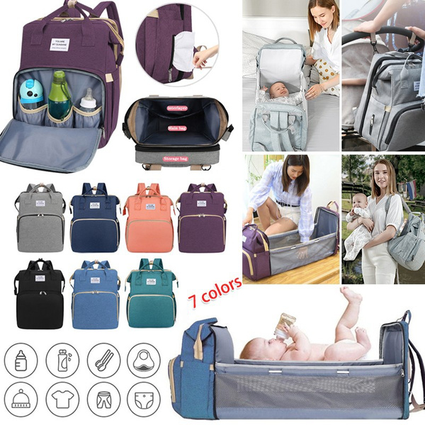 3 in 1 Portable Diaper Bag Backpack Multifunctional Baby Travel