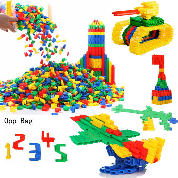 100Pcs/Set Large Particles Building Blocks Toy Safety PVC City Bricks Bulk  Model DIY Baby Educational Toys Kids Birthday Gift