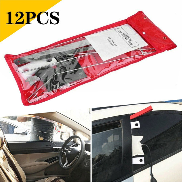 12pcs Car Door Open Unlock Tool Kit Key Lost Lock Out Wedge Emergency
