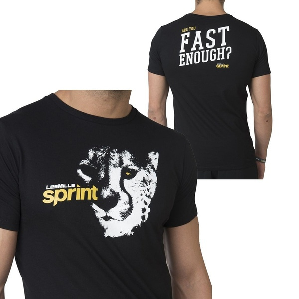 New Mens Fashion T shirt Lesmills Sprint O Neck Sports Tee Wear S