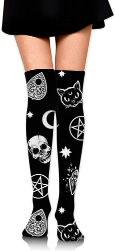 Goth, Cotton Socks, Stockings, blacksock