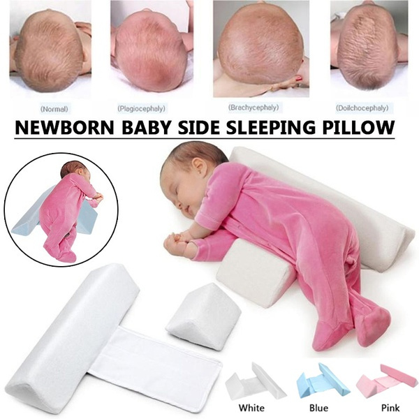 Newborn Baby Sleeping Side Pillow Adjustable Side Support Pillow Removable Washable Velvet Cover Infant Baby Positioning Pillow for 0 6 Months