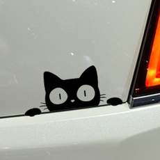 Stickers, cute, carstylingdecoration, peekingcatsticker