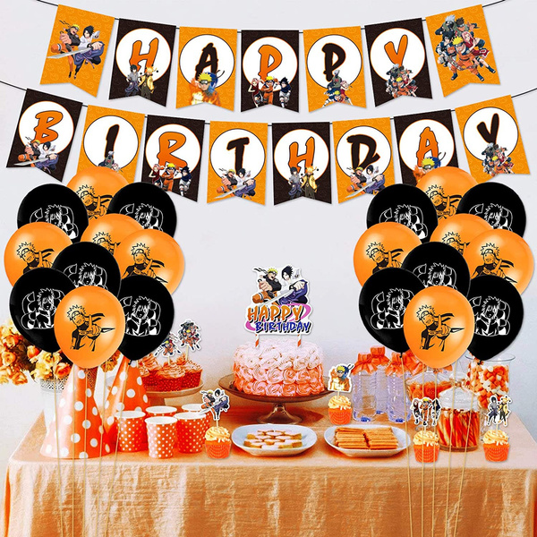 Anime Birthday Party Supplies Themed Birthday Decorations for Kids Boys  Includes Tableware and Decor with Tablecloths Birthday Banner Background  Plates Napkins Serves 40 by Tohobk  Shop Online for Arts  Crafts