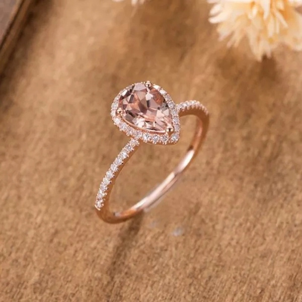 Rose gold deals morganite promise ring