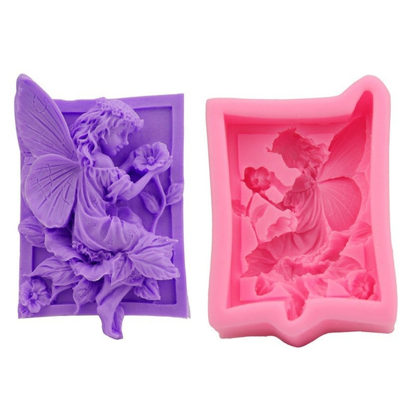 DIY Baking Tools Angel Flower Fairy Fondant Cake Mold Cake Decoration Mold Fondant Cake Tools Wish