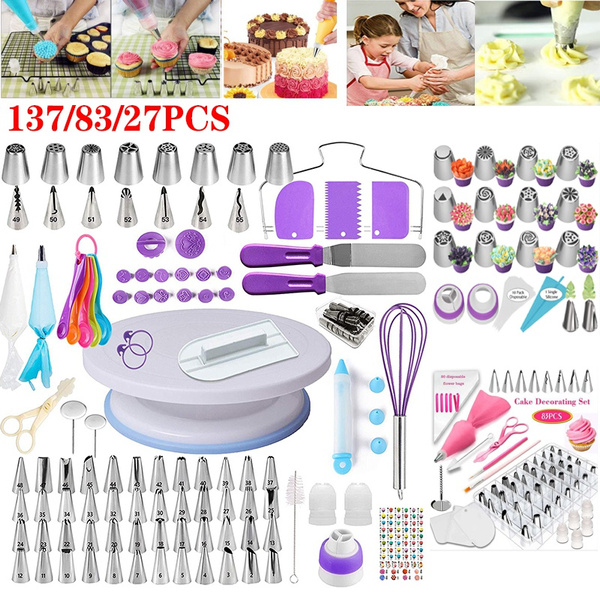 Cake Decorating Supplies Kit for Beginners, Set of 137, Baking Pastry Tools