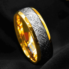 8MM, tungstenring, wedding ring, gold