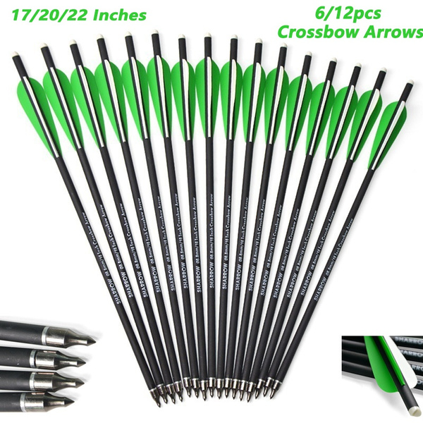 Archery 17/20/22 inch Crossbow 8.8mm Carbon Arrow for Archery Hunting ...