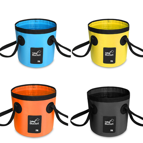 12/20L Folding Water Bucket Collapsible Outdoor Fishing Camping Container  Bag