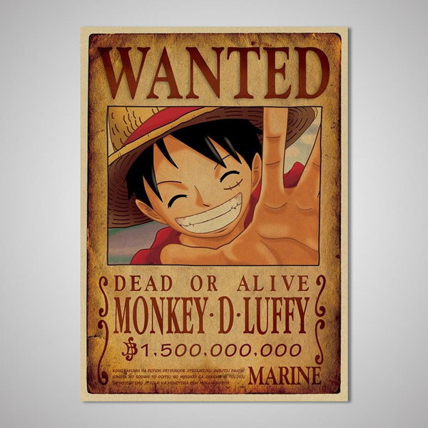 one piece luffy wanted posters