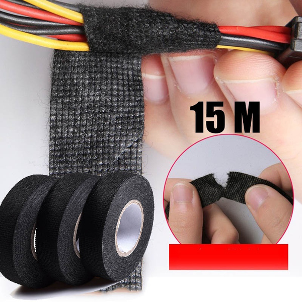 9/15/25mmx15m Heat-resistant Fabric Adhesive Tape Wiring Harness Tape Looms  Fabric Cloth Tape Adhesive Tape for Car Wiring Harness Wiring Harness  Protection