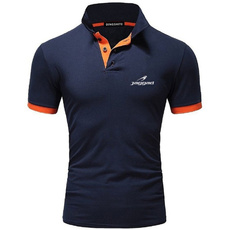 Summer, Slim Fit, Polo Shirts, Sleeve
