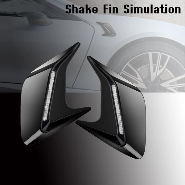 2X Universal Car Sticker Air Intake Flow Vent Outlet Sticker Decoration  Sticker Car Styling Shark Gills Sticker …