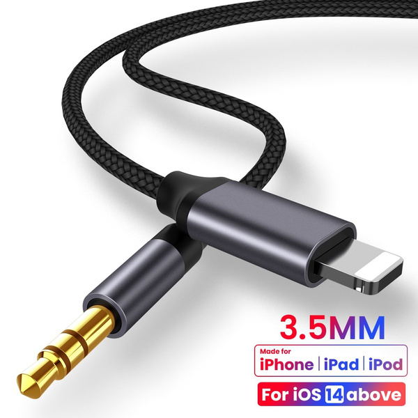 Comprar Cable de extensión de Audio Lightning a conector Jack de 3,5mm,  Cable auxiliar para IPhone 11 Pro XS Max XR X 10 8 7 Plus, conector de  auriculares para altavoz de