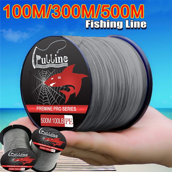 PULLINE Fishing Line 100M Fishing Tools Super Strong 4 Strands 6lb-100lb  Braided Grey Color Fishing Tackle PE Lines Outdoor Sports