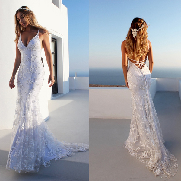 Sexy trumpet wedding outlet dress