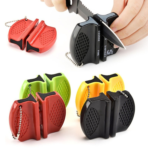 Portable Mini kitchen Knife Sharpener Two-stage Camping Pocket nife  Sharpener