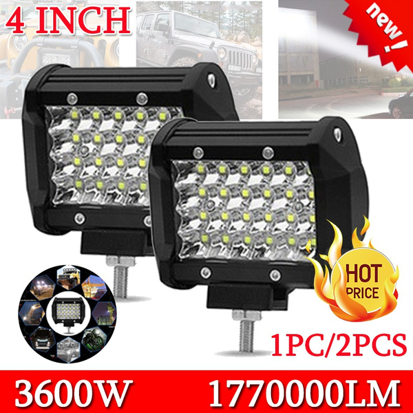 2021 NEW Upgrade 4 Inch 3600W LED Light Bar 1/2PCS 1770000LM Spotlight ...