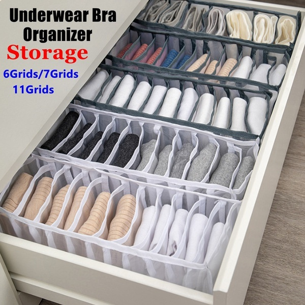 New White/black Underwear Bra Organizer Storage Box Drawer Closet  Organizers Boxes Underwear Scarves Socks Bra Sort Out