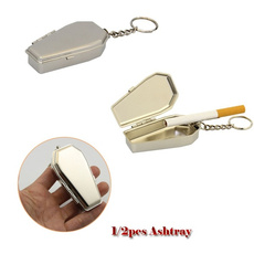 Mini, portableashtray, ashtray, tinplatecoffinshape