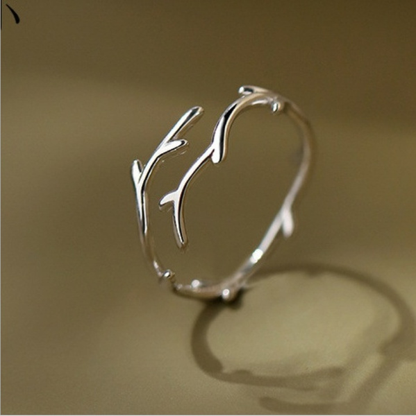 Sterling Silver Adjustable Leaf Ring