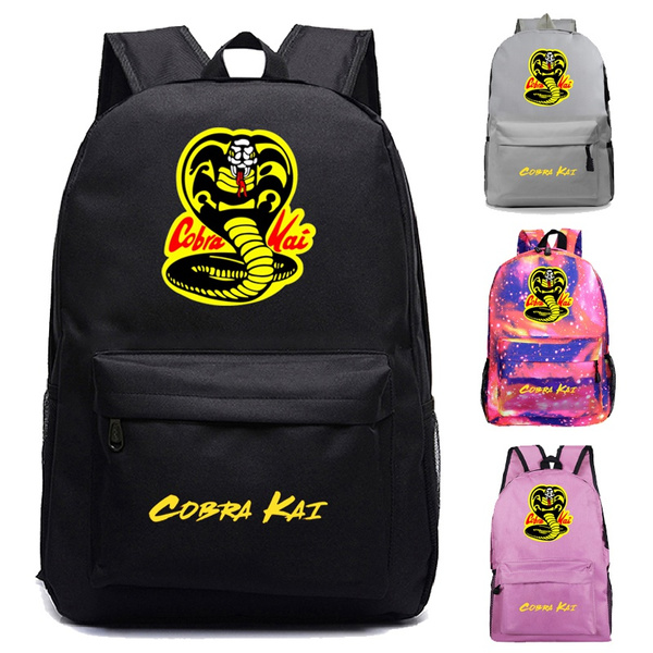 Hot Cobra Kai Print Backpack Boys Girls Casual Backpack Children
