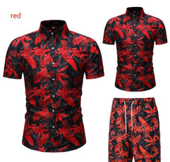 shortsleeveshirtset, printedshirtshortsleeve, Shirt, Hawaiian