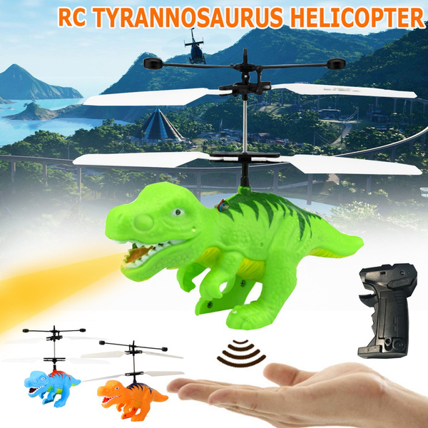 Mini RC LED Light Flying Helicopter Dinosaurs Toys for 6 Year Old Boys