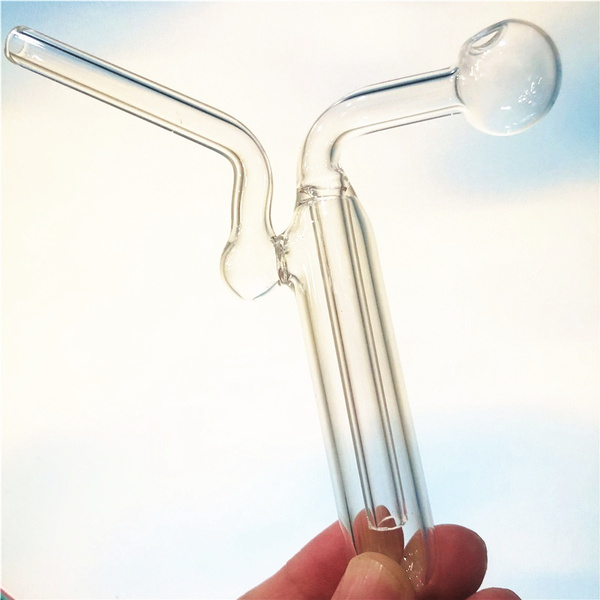 Mini Handle Glass Pipe Glass Bubbler Smoking Pipes Spoon Bubbler
