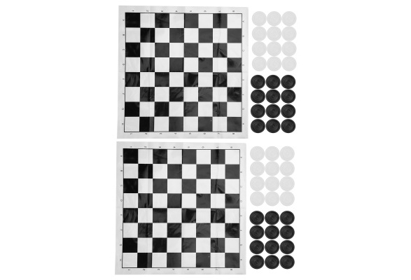 2Set International Checkers Set W/Plastic Film Travel Board Games Supplies New