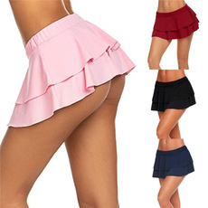 Pleated, Lingerie, mini skirt