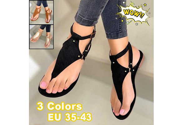 Retro Women Summer Casual Anti-skid Lace Flat Opened Toe Zipper Sandals  Shoes
