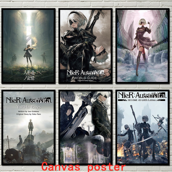 New Hot Sell 1 Pcs 30 Kind Nier Automata Video Game Canvas Poster Wallpaper Decoration For The Bedroom Hall 60x40cm 23 6 15 7 Inch Wish