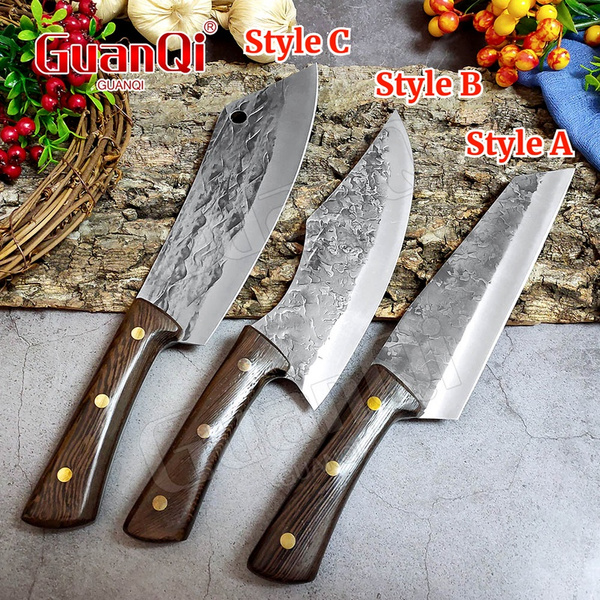Full Tang Chef Knife Handmade Forged High-carbon Clad Steel Kitchen Knives  Cleaver Filleting Slicing Broad Butcher Knife Traditional Chopper Knife  Handmade Forged Butcher Cleaver Kitchen Chef's Chopping Slicing Cooking  Tools Kitchen Cleaver