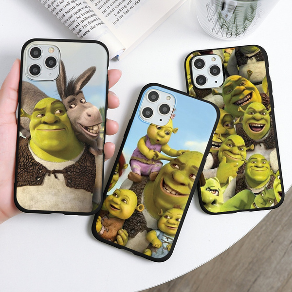 Shrek Fashion Phone Black Case for iPhone 12 mini 11 Pro Max Cover iPhone  XS Max XR X 8 7 6 5 SE 2020 Xiaomi Mi 11 Poco X3 Redmi Note 10