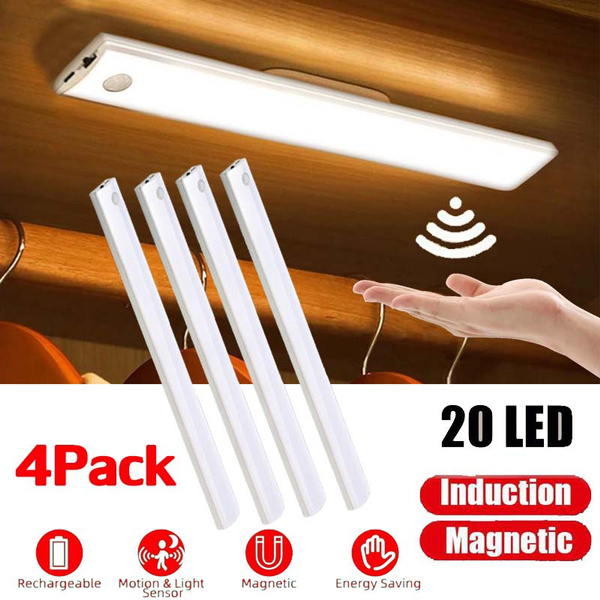 7 LED Wireless PIR Motion Sensor Light Cabinet Wardrobe Drawer Lamp Portable 