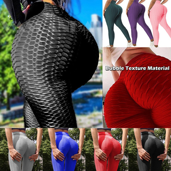 Butt Lifting Anti Cellulite Leggings for Women Textured Ruched
