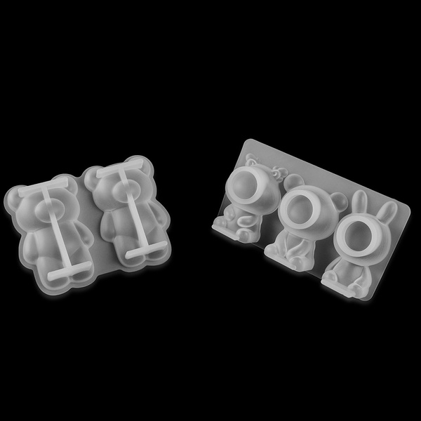 3d Bears Silicone Mold. Food Mold for Chocolate. Craft Mold for