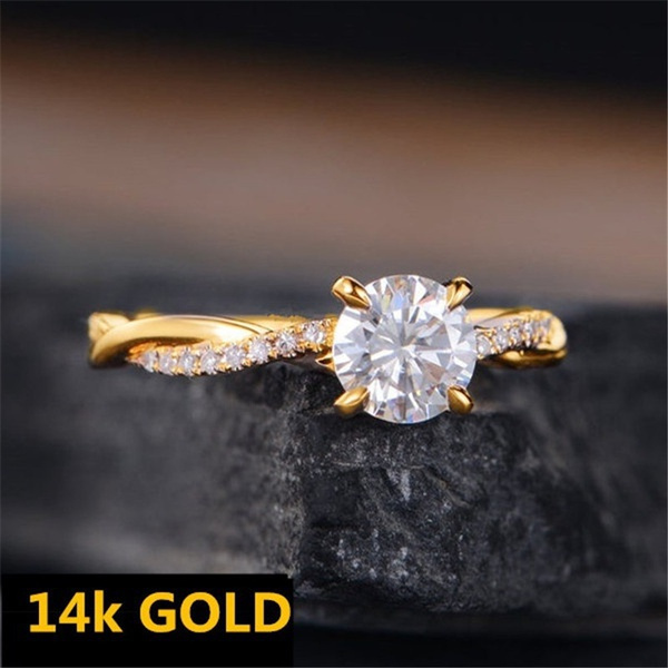 916 gold diamond ring