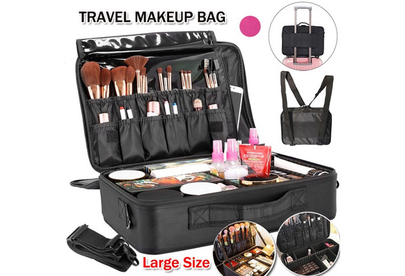 S/L Oxford Waterproof Cosmetic Case Cosmetic Cases with 1/2 Shoulder Straps  for Women Beauty Brush Organizer Makeup Bag or Brushes only | Wish