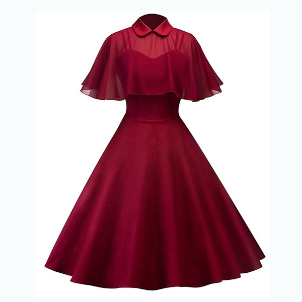 Red vintage dresses on sale 50's