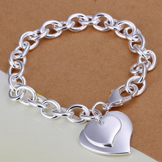 Charm Bracelet, Heart, Fashion, Chain Link Bracelet